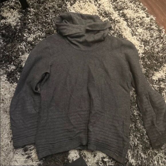 Calvin Klein Dark Grey Cowl Neck Sweater size medium - Picture 2 of 5